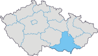 Karte Tschechiens mit der Region