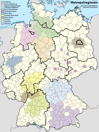 Metropolregion Mitteldeutschland (in Rot)