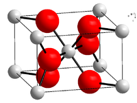 Kristallstruktur von Wolfram(IV)-oxid