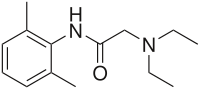 Struktur von Lidocain