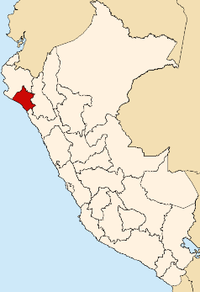 Lage von Lambayeque in Peru