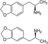 Struktur von 3,4-Methylendioxyamphetamin