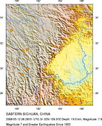 Magnitude 7.9 EASTERN SICHUAN, CHINA - 2008 Historic Seismicity.jpg
