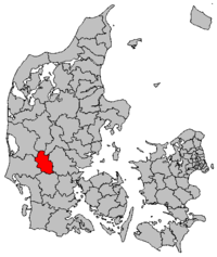 Lage von Billund Kommune in Dänemark