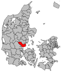 Lage von Hedensted Kommune in Dänemark