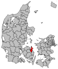 Lage von Kerteminde Kommune in Dänemark