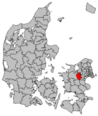 Lage von Lejre Kommune in Dänemark