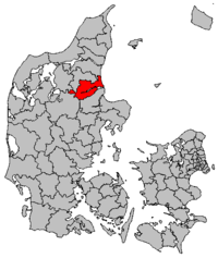 Lage von Mariagerfjord Kommune in Dänemark