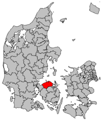 Lage von Nordfyns Kommune in Dänemark