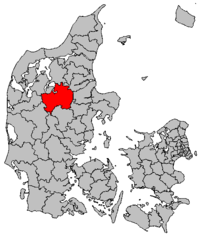 Lage von Viborg in Dänemark