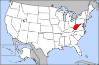 Karte Bistum Wheeling-Charleston