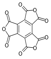 Strukturformel von Mellitsäureanhydrid
