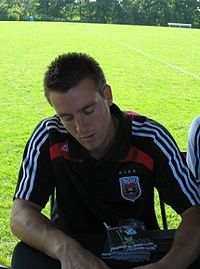 Miloš Kočić signing autographs at the Maryland Soccerplex.JPG