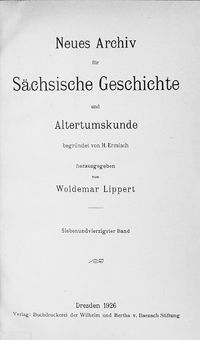 Titelblatt des 47. Bandes der HZ, Dresden 1926