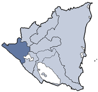 Karte Bistum León en Nicaragua