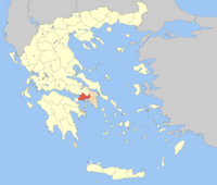 Lage der Präfekturbezirk Westattika(1972–2010) innerhalb Griechenlands
