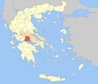 Lage der Präfektur Fokida(1899–1909, 1943–2010) innerhalb Griechenlands