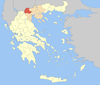 Lage der Präfektur Pella innerhalb Griechenlands