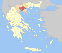 Lage der Präfektur Thessaloniki innerhalb Griechenlands