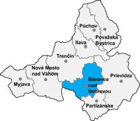 Okres Bánovce nad Bebravou in der Slowakei