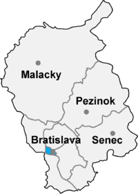 Okres Bratislava I in der Slowakei