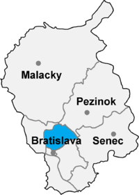 Okres Bratislava III in der Slowakei