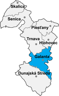 Okres Galanta in der Slowakei