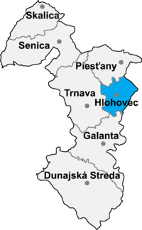 Okres Hlohovec in der Slowakei