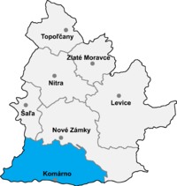 Okres Komárno in der Slowakei