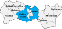 Okres Košice-okolie in der Slowakei