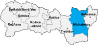 Okres Michalovce in der Slowakei