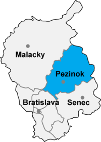 Okres Pezinok in der Slowakei