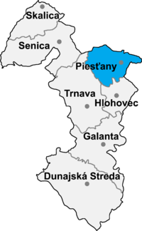 Okres Piešťany in der Slowakei