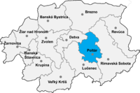 Okres Poltár in der Slowakei