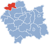 Lage des Powiat in Kleinpolen
