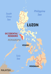 Karte Apostolisches Vikariat San Jose in Mindoro