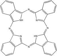 Strukturformel von Phthalocyanin