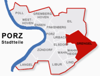Abgrenzung Stadtteil Grengel in Porz