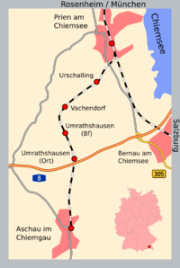 Strecke der Chiemgaubahn