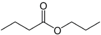 Struktur von Buttersäure-n-propylester