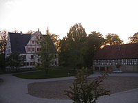 Das Ponitzer Schloss mit dem Schlosshof.