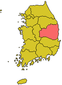Karte Bistum Andong