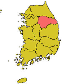 Karte Bistum Wonju
