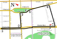 San Jose, California street circuit track map--2005.svg