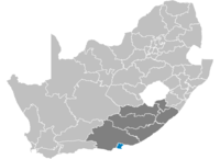 Lage Port Eliabeths in Südafrika (blau