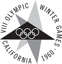 Logo der Olympischen Winterspiele 1960 mit den Olympischen Ringen