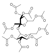 Strukturformel von Sucroseoctaacetat