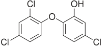Strukturformel von Triclosan
