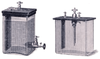Skizze zweier Wehnelt-Unterbrecher aus einem Lexikon von 1905