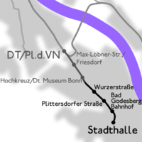 Karte der Godesberger Strecke